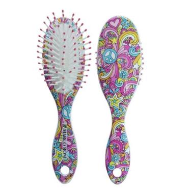Imagem de Escova de Cabelo Teen Oval Estampada Monster - Marco Boni, Rosa