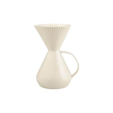 Imagem de Bule com Porta Filtro Integrado para Preparo de Cafe Coado Uso em Cozinha Marfim Germer Porcelanas