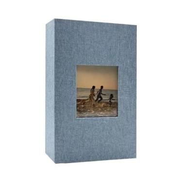 Imagem de Álbum De Fotos Grande Em Linho Com 200, 300, 600 Bolsos Para Fotos 4x6