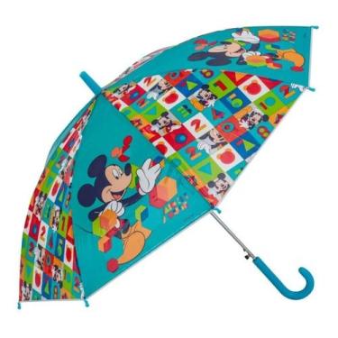 Imagem de Guarda Chuva Infantil Criança Mickey Disney Club House Automático 48cm