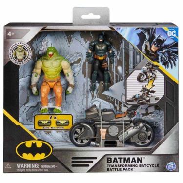 Imagem de Brinquedo Pack Batciclo Transformador com Bat-Quadricóptero 2 Figuras 10cm Preto Sunny 3383