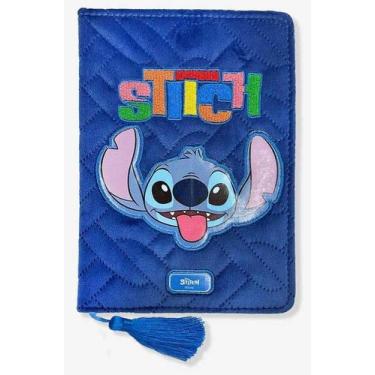 Imagem de Caderno de anotações Matelasse Disney Stitch Licenciado Cor:azul - Zon