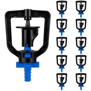 Imagem de Kit 10 Microaspersor Azul 176lph Bocal Bailarina Giratório Sistema de 