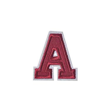 Imagem de YITAQI Adesivos de ferro com letras em 3D A-Z para costurar o alfabeto inglês DIY 3D A-Z para camisetas ou casacos, apliques de bordado (A)