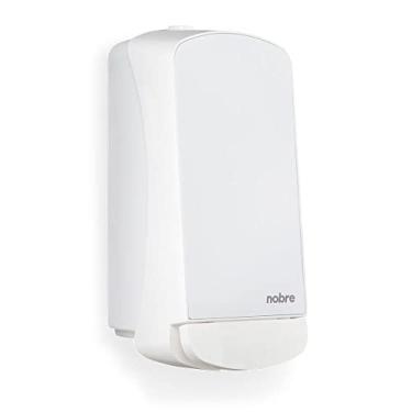 Imagem de Porta Sabonete Liquido Álcool em Gel Nobre Inox Branco 800ml