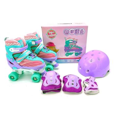 Imagem de Patins Infantil Roller Quad Unitoys Com Kit De Proteção