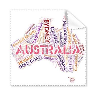 Imagem de Mapa de Sabor da Austrália, Espaços Cênicos, Ilustração, Pano de Limpeza para Limpeza de Tela, 5 Peças
