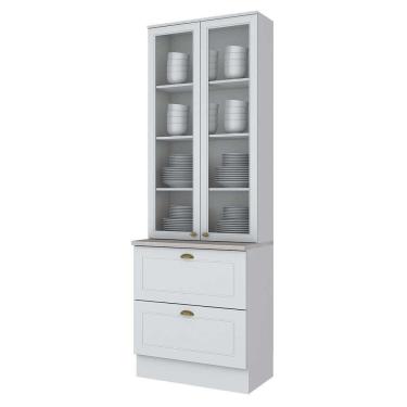 Imagem de Cristaleira Americana 2 Portas com Vidro 2 Gavetas C357 Henn