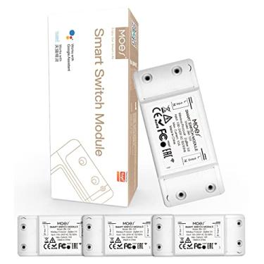 Imagem de Módulo de comutação inteligente Zigbee Tuya 100-240V/10A, compatível com Alexa, Google Assistants e IFTTT APP, funciona com SmartThings, e-Welink, Philips Hue, etc, controle de voz de sincronização (pacote com 4)