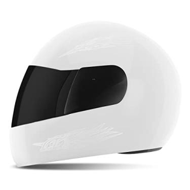 Imagem de CAPACETE FECHADO PRO TORK LIBERTY 4 SOLID BRANCO TAM. 58 VIS. FUMÊ