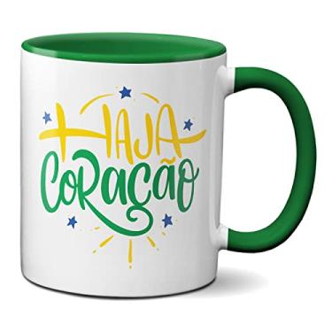 Imagem de Caneca Brasil Verde Amarelo Copa Do Mundo Haja Coração (Verde)
