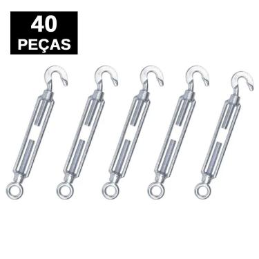 Imagem de Kit 40 Esticador para Cabos de Aço Cordoalhas Cerca Esticar Tensionar 5/16 (8mm) - Starfer