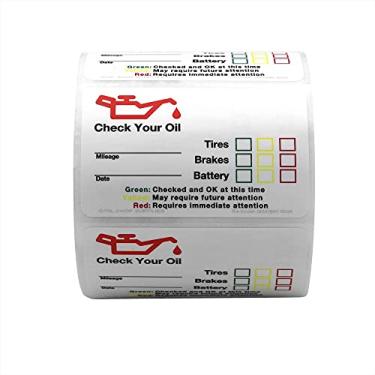 Imagem de Adesivos de troca de óleo de pneu, freio e bateria para oficina de automóveis com logotipo de estoque de óleo, impressão com impressão Indy 2 TBB, 500 etiquetas