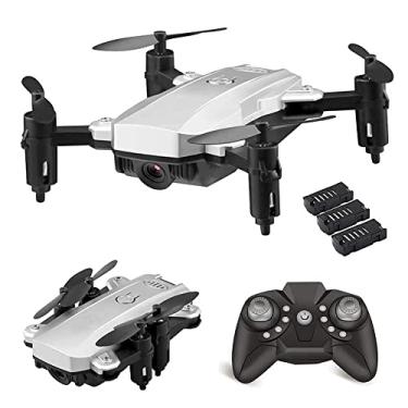 Imagem de SPLD Quadricóptero RC dobrável fácil para iniciantes, drone com câmera HD 1080p para adultos, com voo de 20 minutos (drone ao ar livre) (prata)