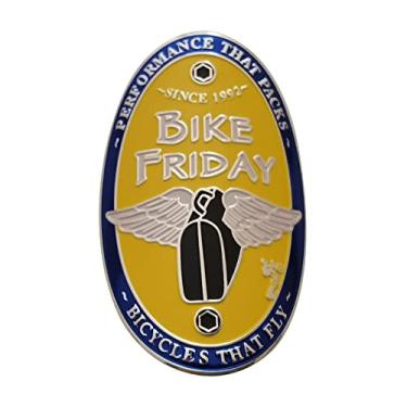 Imagem de Gepinke Adesivos de crachá de cabeça de bicicleta MTB Adesivo dobrável BMX para quadro de bicicleta (sexta-feira)