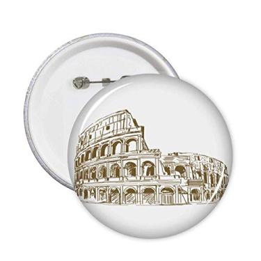 Imagem de Broche de paisagem de esboço de ponto de referência de Roma da Itália 5 peças