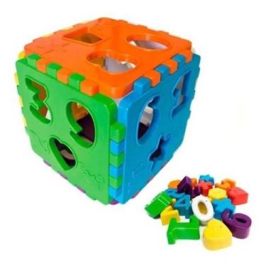 Brinquedo Educativo Blocos De Montar Linked Cubes 100 Peças MMP