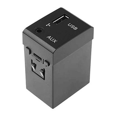 Imagem de TOTMOX Conjunto de conector de áudio auxiliar de porta USB compatível com Hyundai Santa Fe 2007-2012, número de peça: 96120-2B000, 961202B000, 91681-3K030, 916813K030, 96120 2B000