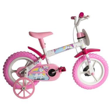 Imagem de Bicicleta Infantil Aro 12 Styll Baby Magic Rainbow De 3 A 5 Anos Rosa/