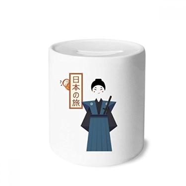 Imagem de DIYthinker Porta-moedas tradicional japonesa antiga Bushi porta-moedas de cerâmica presente de cofrinho