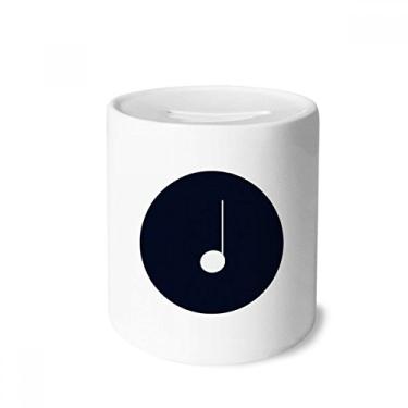 Imagem de DIYthinker Porta-moedas de cerâmica branca com notas na virilha, caixa de dinheiro preta, presente de cofrinho