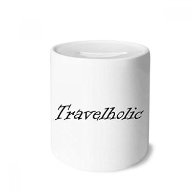 Imagem de DIYthinker Elegante porta-moedas Travelholic porta-moedas de cerâmica presente de cofrinho