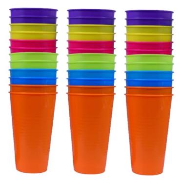 Imagem de Amosfun 36 Peças De Copos De Plástico Para Jogos De Arremesso Copos De Banheiro Copos Reutilizáveis ​​Para Cozinha Copos De Bebidas Copos De Suco Copos De Plástico Para Água Copos