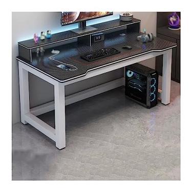 Imagem de Mesa de computador PC mesa de mesa mesa dupla mesa de estudante casa quarto mesa de estudo mesa de escritório mesa de jogos simples mesa de PC mesa de PC mesa de PC (cor: 10, tamanho: 80 * 60 * 75 cm)