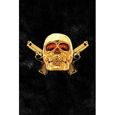 Imagem de Journal: Gold Skull with Guns Lined Notebook