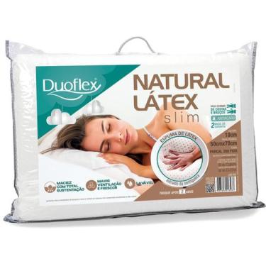Imagem de Kit 2 Travesseiro Duoflex Látex Natural Slim Antiácaro