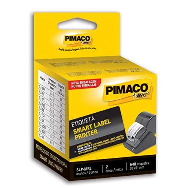 Imagem de Etiqueta Adesiva para Impressora Térmica 28x51, Pimaco, 878312, Branca, 640 Etiquetas