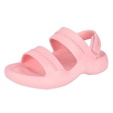 Imagem de Chinelos para meninas azul-petróleo sandálias infantis moda respirável sola grossa sandálias de verão leves sandálias de glitter meninas, Rosa, 3 Little Kid
