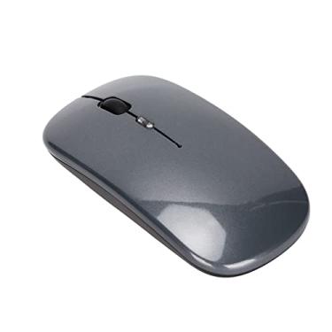 Imagem de Mouse para Laptop Sem Fio, Mini Mouses de Computador USB Recarregáveis ​​silenciosos, Modo Duplo, Luz de Respiração LED, 500mAh, DPI Ajustável, Mouse óptico (Cinza)