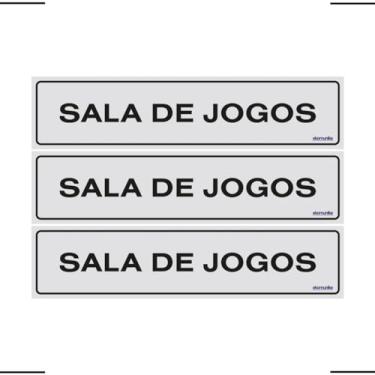 Imagem de Combo 3 Placas De Sinalização Sala De Jogos 30x7 Ekomunike - B-523/3 F9e