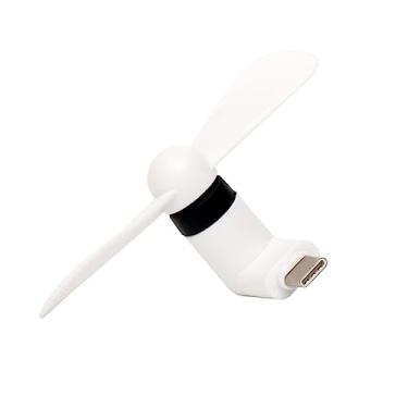 Imagem de Housoutil ventilador USB tipo c ventilador de mão digite ventilador USB fã de smartphone mini ventilador de uso portátil Presente ventilador pequeno andróide branco
