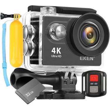 Imagem de Kit Câmera Filmadora Eken H9r 4K Wi-Fi + 32Gb + Bastão Flutuante Estab
