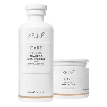 Imagem de Kit Keune Satin Oil Shampoo 300ml, Máscara 200ml - Keune Hair Cosmetic
