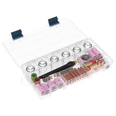 Imagem de TOOLIOM Kit de acessórios de tocha de soldagem TIG, 71 peças, copo de vidro, copo de cerâmica, kit de tampa traseira para WP-17/18/26