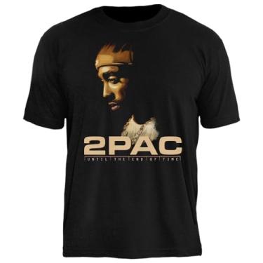 Imagem de Stamp Rockwear, Camiseta Tupac Until The End Of Time Cor:Preto;Tamanho:P