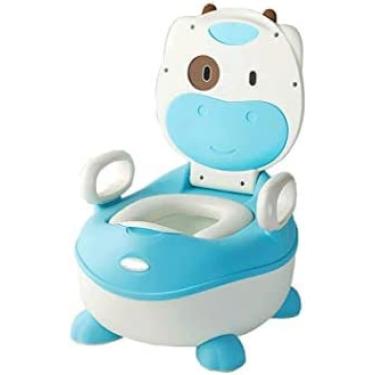 Imagem de Assento de treinamento penico infantil para meninos e meninas - vaso sanitário bonito para cadeira penico para bebê, azul