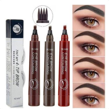 Imagem de Caneta Lapis Impermeável Sobrancelha Fio A Fio Preto