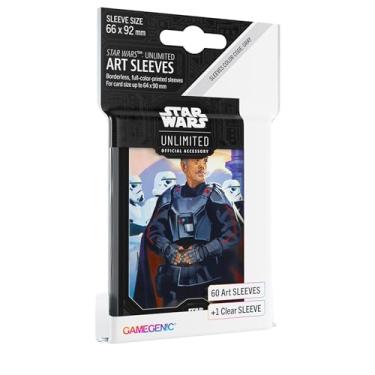 Imagem de Mangas de arte Star Wars Unlimited Moff Gideon – Pacote oficialmente licenciado com 60 capas artísticas e 1 capa transparente, tamanho otimizado para Star Wars Unlimited e outros jogos TCG e LCG,
