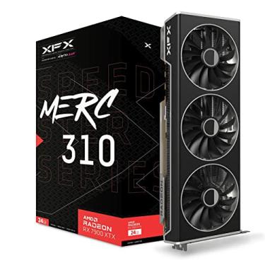 Imagem de XFX Placa gráfica para jogos Speedster MERC310 AMD Radeon RX 7900XTX preta com 24 GB GDDR6, AMD RDNA 3 RX-79XMERCB9