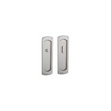 Imagem de Baldwin PD007.PRIV Palo Alto Privacy Pocket Door Set with Door Pull from the Est, Satin Nickel
