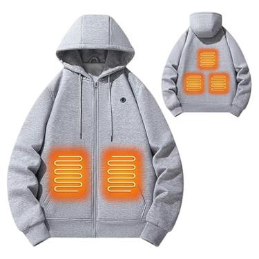 Imagem de SofLuxe Casacos com capuz de lã aquecida para homens e mulheres, casaco de aquecimento de inverno para uso externo, moletom com aquecimento inteligente, unissex, feminino, 5GG
