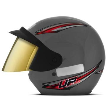 Imagem de Capacete Aberto Feminino Masculino Mixs Up, PRATA, 56