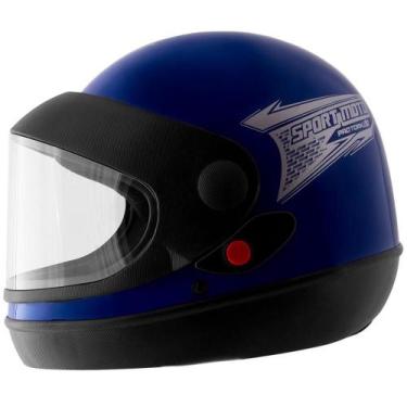 Imagem de Capacete Fechado Pro Tork Sport Moto Unissex, Azul, 60