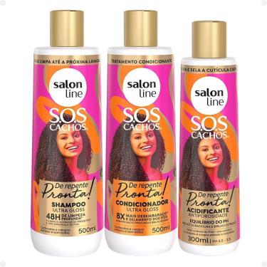 Imagem de Salon Line Sos Cachos De Repente Pronta!: Shampoo, Condicionador e Acidificante