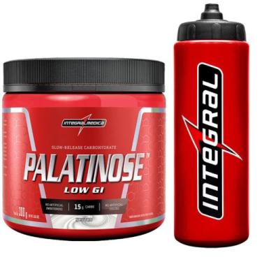 Imagem de Palatinose Pura 300g + Squeeze 800Ml Vermelha Integralmedica