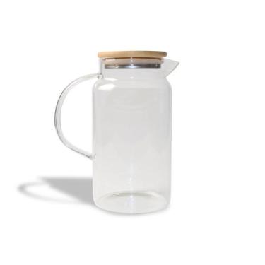 Imagem de Jarra de Vidro com Tampa de Bambu 1,2L - Oikos, U, NATURAL